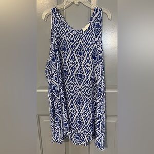 Umgee Blue/White Print Top